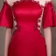 Elegant Red Evening Dresses  2018 Trumpet / Mermaid Beading Scoop Neck 1/2 Sleeves Sweep Train Formal Dresses