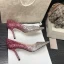 Glittrande Silver Purple Gradient-Färg Afton Pumps Läder 2021 Paljetter 8 cm Stilettklackar Spetsiga Pumps Högklackade
