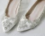 Charmant Blanche Promo Escarpins 2018 Faux Diamant 5 cm Talons Aiguilles À Bout Pointu Escarpins