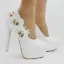 Modern / Fashion Ivory Evening Party Pumps 2018 Appliques 14 cm Pearl Stiletto Heels Round Toe Pumps