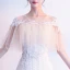 Élégant Champagne Robe De Soirée 2018 Trompette / Sirène En Dentelle Appliques Perlage Encolure Dégagée Manches Courtes Tribunal Train Robe De Ceremonie