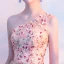 Chic / Beautiful Watermelon Prom Dresses 2018 A-Line / Princess Lace Appliques Pearl One-Shoulder Backless Sleeveless Floor-Length / Long Formal Dresses