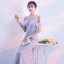 Chic / Beautiful Grey Evening Dresses  2018 Trumpet / Mermaid Feather Scoop Neck Strapless Sleeveless Floor-Length / Long Formal Dresses
