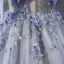 Elegant Lavender Prom Dresses 2018 Ball Gown Appliques Bow Off-The-Shoulder Backless Sleeveless Court Train Formal Dresses