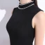 Modest / Simple Black Evening Dresses  2018 Trumpet / Mermaid Beading Scoop Neck Floor-Length / Long Formal Dresses