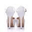 Modern / Fashion White Wedding Shoes 2018 Ankle Strap Pearl 14 cm Stiletto Heels Round Toe Wedding High Heels