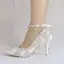 Mode Vita Brudskor 2018 Rhinestone 8 cm Stilettklackar Spetsiga Bröllop Högklackade