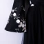 Chic / Beautiful Black Evening Dresses  2018 A-Line / Princess Lace Flower Off-The-Shoulder Long Sleeve Floor-Length / Long Formal Dresses