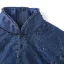 Style Chinois Bleu Marine Robe De Soirée 2018 Princesse Perlage Paillettes Noeud Col Haut 3/4 Manches Longueur Cheville Robe De Ceremonie