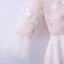 Chic / Beautiful Champagne Prom Dresses 2018 A-Line / Princess Lace Flower High Neck 3/4 Sleeve Floor-Length / Long Formal Dresses