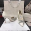 Schöne Ivory / Creme Abend Strass Pumps 2021 Leder 8 cm Stilettos Spitzschuh Pumps Hochhackige