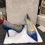 Scintillantes Océan Bleu Soirée Paillettes Escarpins 2021 Cuir 8 cm Talons Aiguilles À Bout Pointu Escarpins Talons Hauts