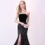 Sexy Noir Robe De Soirée 2018 Trompette / Sirène Daim Appliques Bustier Dos Nu Sans Manches Longueur Cheville Robe De Ceremonie
