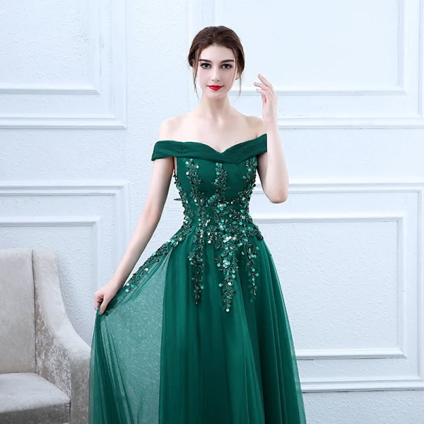 Chic / Beautiful Prom Dresses 2018 A-Line / Princess Lace Flower Beading Sequins Off-The-Shoulder Backless Sleeveless Floor-Length / Long Formal Dresses