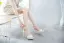 Modest / Simple White Casual Womens Shoes 2018 Ankle Strap 11 cm Stiletto Heels Open / Peep Toe High Heels