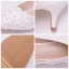 Chic / Beautiful White Wedding Shoes 2018 Lace Flower Pearl 5 cm Stiletto Heels Pointed Toe Wedding Pumps