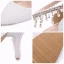Charmant Blanche Chaussure De Mariée 2018 Perle Faux Diamant Gland 9 cm Talons Aiguilles Bride Cheville À Bout Pointu Mariage Talons Hauts