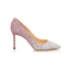 Scintillantes Dégradé de couleur Rougissant Rose Promo Escarpins 2018 Paillettes Cuir 8 cm Talons Aiguilles Escarpins