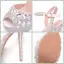 Sparkly Silver Wedding Shoes 2018 Crystal Rhinestone Ankle Strap 14 cm Stiletto Heels Open / Peep Toe Wedding High Heels