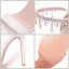 Sexy White Wedding Shoes 2018 Pearl Rhinestone Tassel Ankle Strap 11 cm Stiletto Heels Open / Peep Toe Wedding High Heels