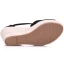 Böhmen Schwarz Strand Sommer Sandalen Damen 2018 Knöchelriemen 9 cm Keilabsatz Peeptoes Sandaletten