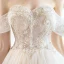 Charmant Champagne Robe De Mariée 2019 Princesse Perlage Cristal Perle Paillettes Bustier Dos Nu Sans Manches Longue