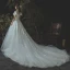 Modern / Fashion Ivory Wedding Dresses 2019 A-Line / Princess Lace Appliques Beading Pearl Sequins Scoop Neck Backless Short Sleeve Royal Train