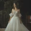 Luxury / Gorgeous Champagne Wedding Dresses 2019 A-Line / Princess Beading Pearl Strapless Backless Sleeveless Cathedral Train
