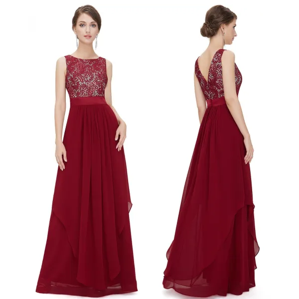Chic / Beautiful Casual Summer Maxi Dresses 2019 A-Line / Princess Lace Scoop Neck Sleeveless Floor-Length / Long Womens Clothing