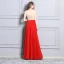 Sexy Rouge Robe De Soirée 2019 Princesse Appliques En Dentelle Faux Diamant V-Cou Sans Manches Dos Nu Fendue devant Longue Robe De Ceremonie