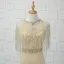 Moderne / Mode 2 Pièces Perlage Perle Rose Robe De Soirée 2019 Trompette / Sirène Cristal Faux Diamant Gland Encolure Dégagée Sans Manches Longue Robe De Ceremonie
