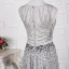 Luxe Champagne Fait main Perlage Robe De Soirée 2019 Princesse Cristal Paillettes Faux Diamant Encolure Dégagée Sans Manches Longue Robe De Ceremonie