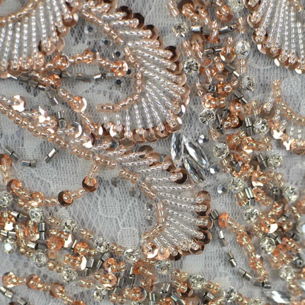 Luxury / Gorgeous Silver Handmade  Beading Evening Dresses  2019 Trumpet / Mermaid Crystal Sequins Rhinestone Tassel Scoop Neck Sleeveless Sweep Train Formal Dresses