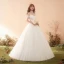 Elegant Ivory Wedding Dresses 2018 Ball Gown Bow Off-The-Shoulder Backless Sleeveless Floor-Length / Long Wedding
