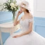 Élégant Ivoire Robe De Mariée 2019 Princesse En Dentelle Fleur Cristal Paillettes De l'épaule Manches Courtes Dos Nu Cathedral Train