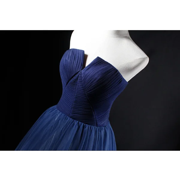 Chic / Beautiful Gradient-Color Prom Dresses 2019 A-Line / Princess Strapless Sleeveless Backless Floor-Length / Long Formal Dresses