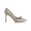 Glitzernden Ivory / Creme Brautschuhe 2019 Kristall Strass Pailletten 10 cm Stilettos Spitzschuh Hochzeit Pumps