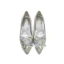 Lyx Barock Askungen Silver Damskor 2019 Kristall Rhinestone Spetsiga Platt