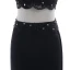 Chic / Belle 2 Pièces Noire Robe De Soirée 2018 Trompette / Sirène Encolure Dégagée Sans Manches Perlage En Dentelle Fleur Paillettes Faux Diamant Dos Nu Train De Balayage Robe De Ceremonie