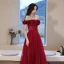 Charmant Rosa Ballkleider 2021 A Linie Off Shoulder Ärmellos Rückenfreies Kristall Lange Ball Festliche Kleider