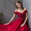 Charmant Bordeaux Robe De Soirée 2019 Princesse De l'épaule Perlage Cristal En Dentelle Fleur Paillettes Manches Courtes Dos Nu Longue Robe De Ceremonie