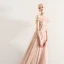 Élégant Champagne Robe De Bal 2019 Princesse De l'épaule En Dentelle Appliques Perlage Cristal Perle Faux Diamant Volants Manches Courtes Dos Nu Longue Robe De Ceremonie