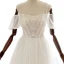 Élégant Ivoire Robe De Mariée 2019 Princesse Bretelles Spaghetti Perlage Paillettes En Dentelle Fleur Manches Courtes Dos Nu Tribunal Train