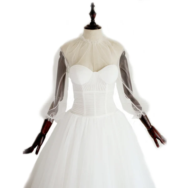 Chic / Belle Ivoire Robe De Mariée 2019 Princesse Encolure Dégagée 3/4 Manches Dos Nu Longue