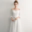 Elegant Ivory Evening Dresses  2019 A-Line / Princess Off-The-Shoulder Tassel 3/4 Sleeve Backless Floor-Length / Long Formal Dresses