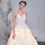 Élégant Champagne Robe De Mariée 2019 Princesse Bretelles Spaghetti Perlage Perle En Dentelle Fleur Sans Manches Dos Nu Longue