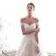 Modern / Fashion Champagne Wedding Dresses 2019 A-Line / Princess Off-The-Shoulder Beading Lace Flower Short Sleeve Backless Royal Train