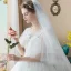 Chic / Beautiful Ivory Wedding Dresses 2018 Ball Gown Appliques Scoop Neck Backless 1/2 Sleeves Royal Train Wedding