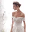 Elegant Ivory Wedding Dresses 2019 A-Line / Princess Off-The-Shoulder Beading Lace Flower Short Sleeve Backless Cathedral Train