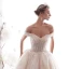 Luxury / Gorgeous Ivory Wedding Dresses 2019 A-Line / Princess Off-The-Shoulder Beading Crystal Lace Flower Sleeveless Backless Cathedral Train